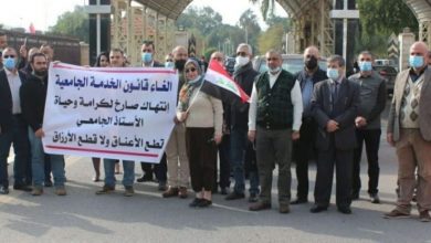 Photo of اساتذة جامعة البصرة يجددون تظاهراتهم الرافضة لاستقطاع مخصصاتهم